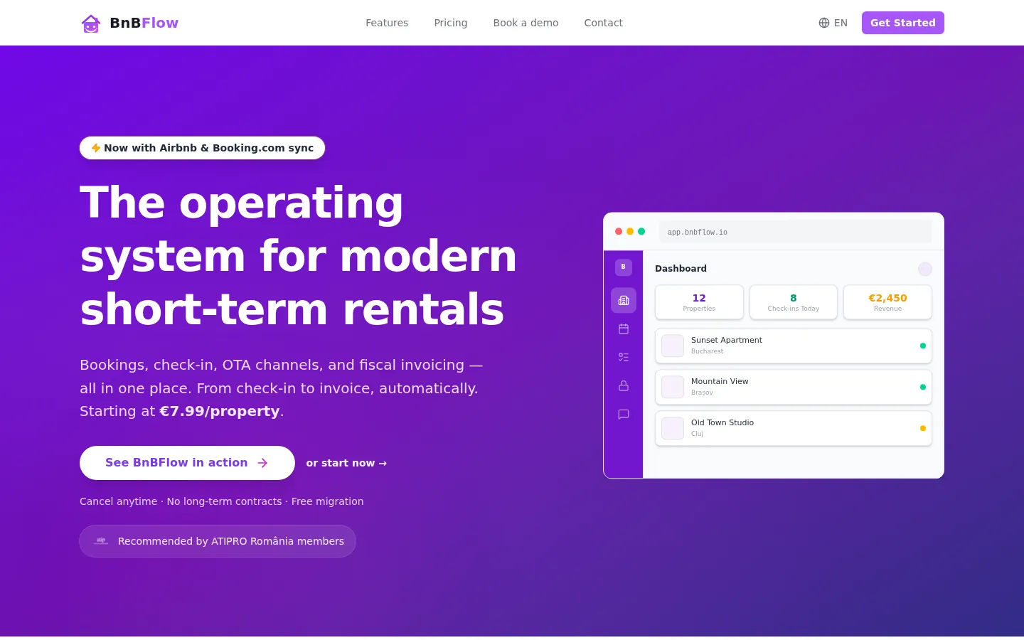 BnBFlow homepage