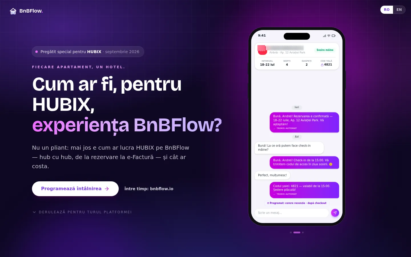 BnBFlow offer for Hubix