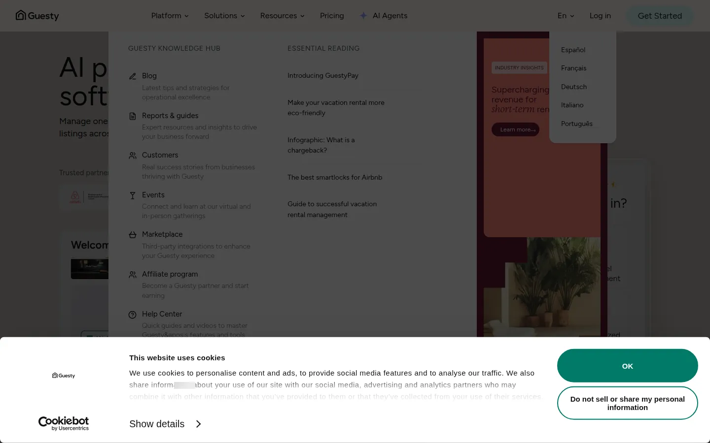 Guesty homepage