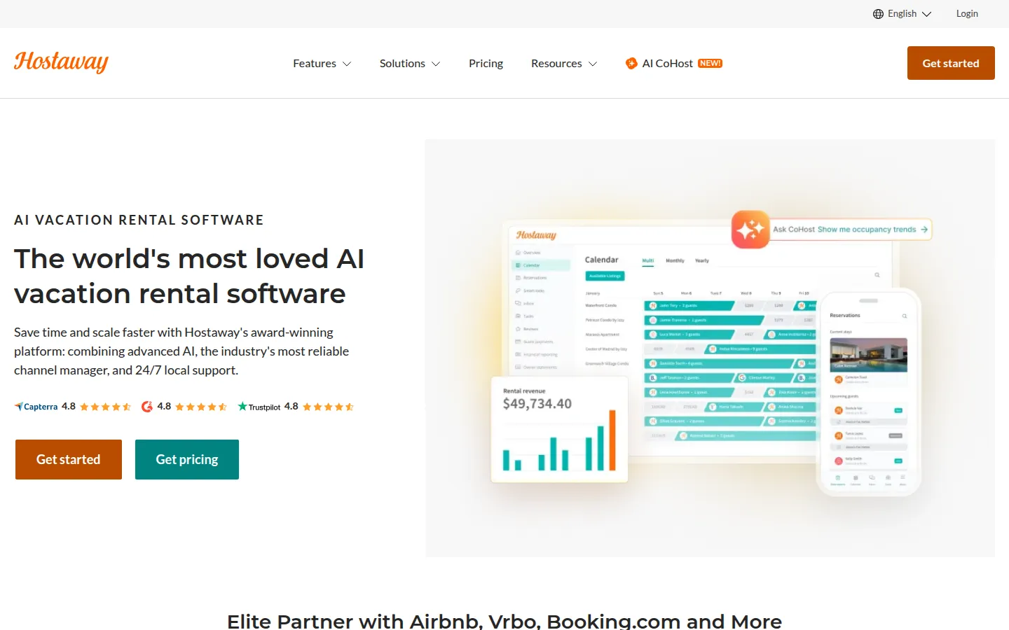Hostaway homepage