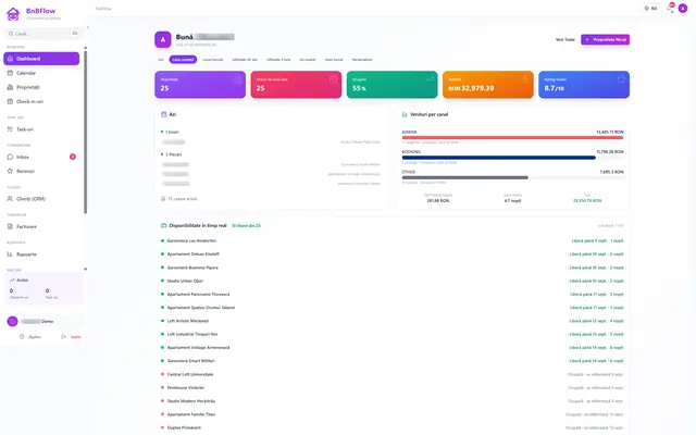 BnBFlow: Dashboard