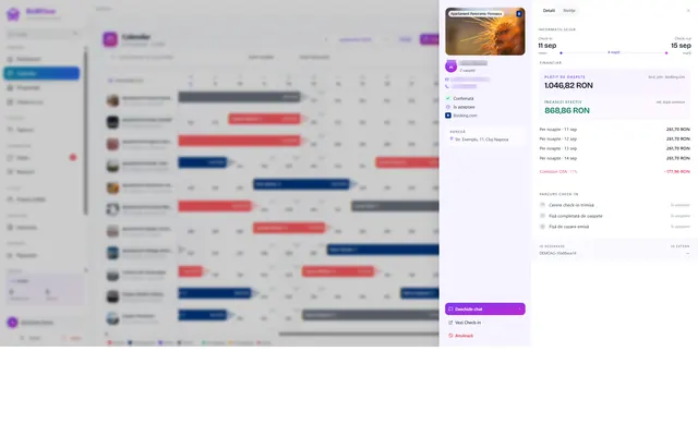 BnBFlow: Calendar · reservation overlay