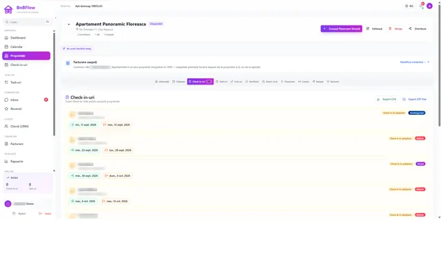 BnBFlow: Property · check-ins