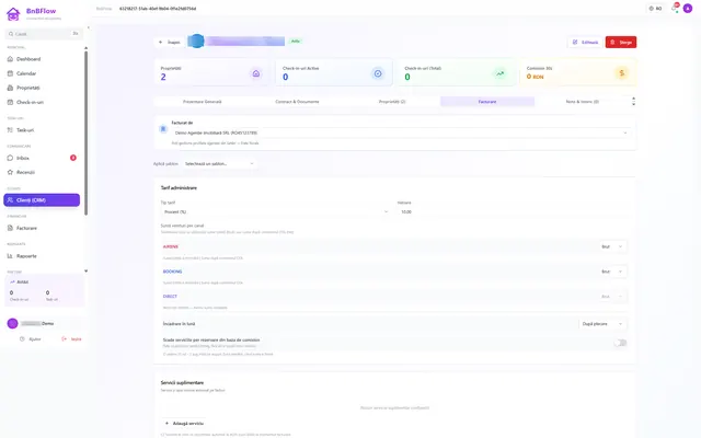 BnBFlow: Clients (CRM) · invoicing