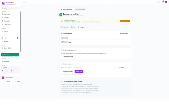 BnBFlow: Invoicing · owners · configuration