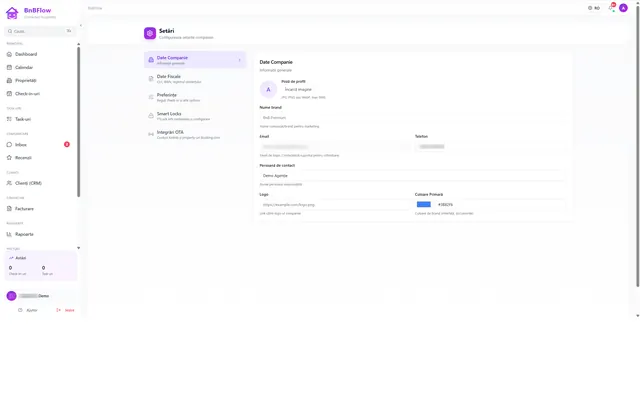 BnBFlow: Settings · company