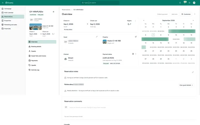 Guesty: Reservation · overview