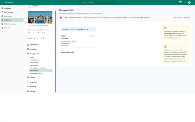 Guesty: Property · pricing · auto-payments