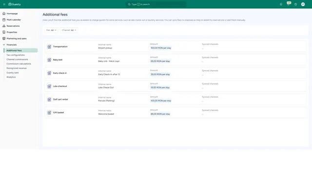 Guesty: Financials · additional fees