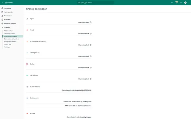 Guesty: Financials · channel commissions