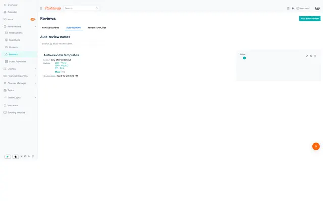 Hostaway: Reservations · reviews · auto-reviews