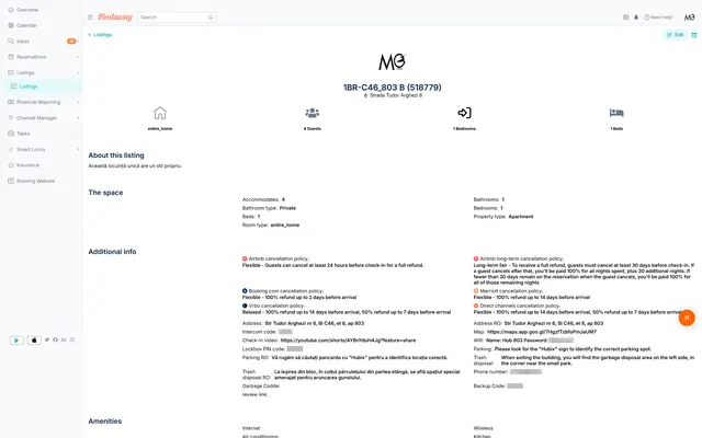 Hostaway: Listing · details