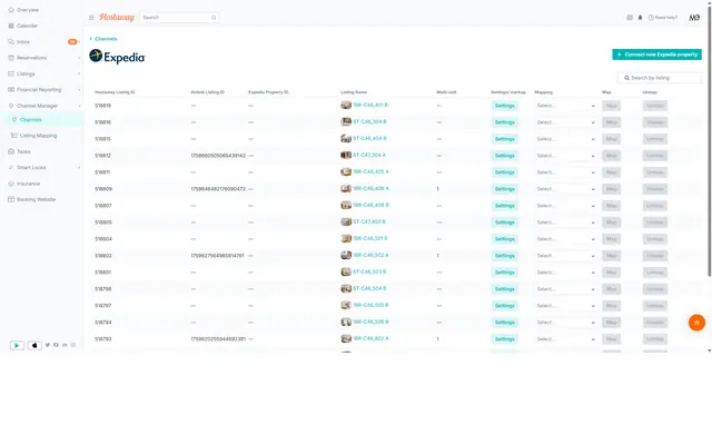 Hostaway: Financial · channel · expedia