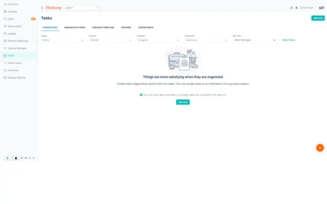 Hostaway: Tasks