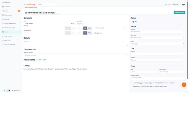 Hostaway: Tasks · auto-task · details