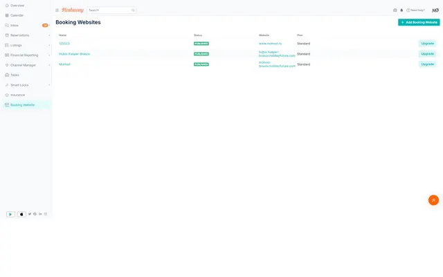 Hostaway: Booking website