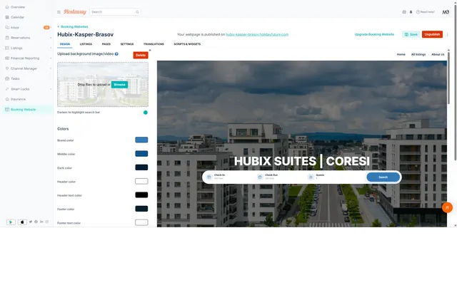 Hostaway: Booking website · edit
